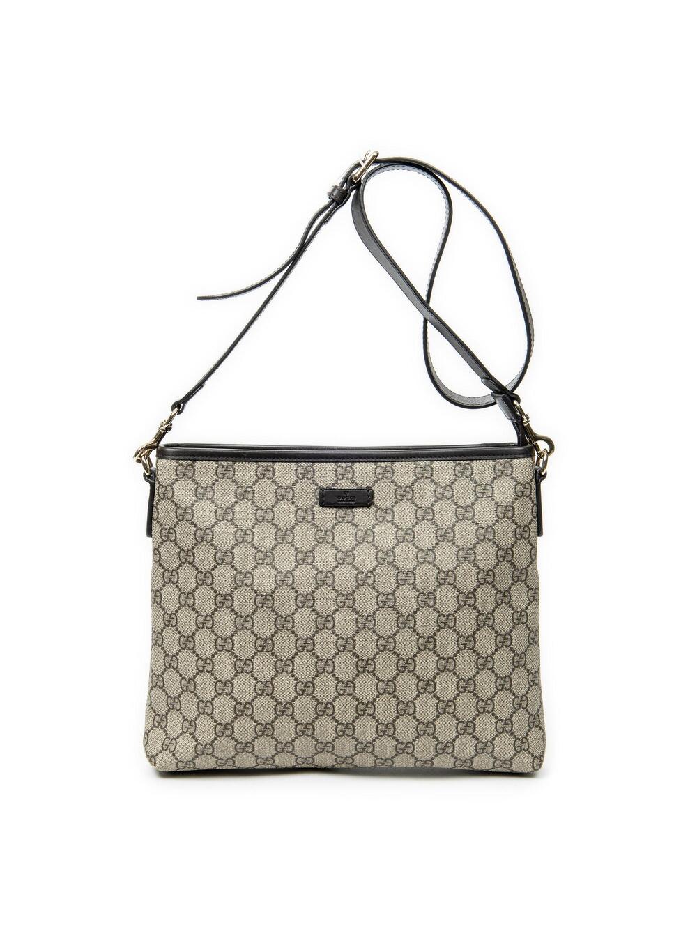 Gucci Zip Top Messenger Bag Gg Coated #299135G83B